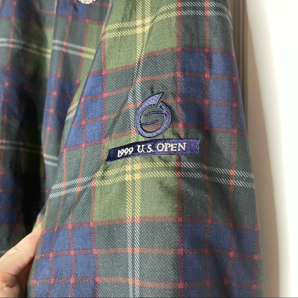 Vintage 1999 US Open Plaid Sweatshirt Windbreaker Sz XL - Picture 5 of 12